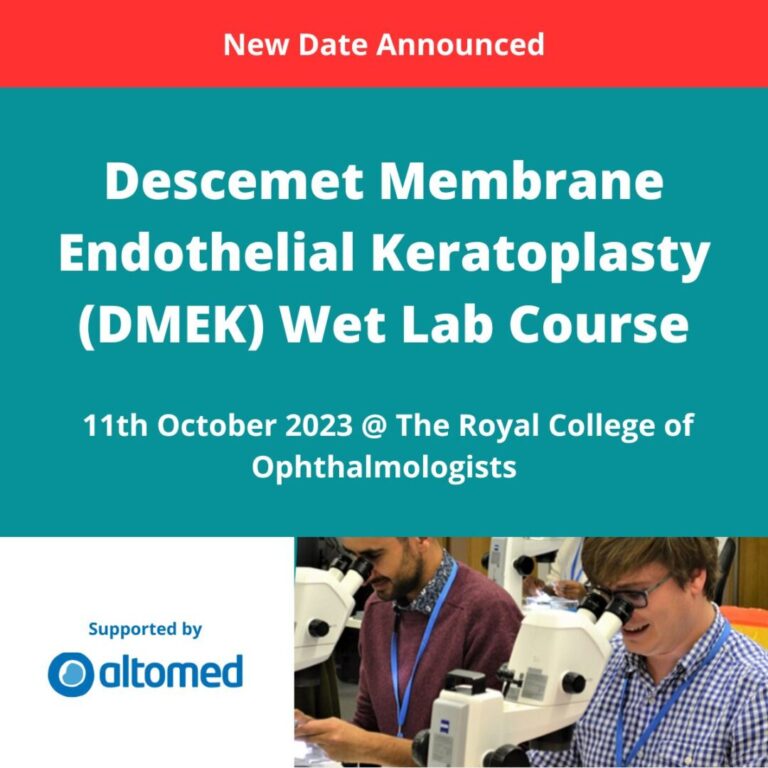Descemet Membrane Endothelial Keratoplasty (DMEK) Course | 11th October 2023 London