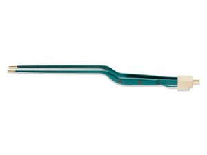 8 3/4” (22.2cm) Hardy Bayonet Irrigating, Non-Stick Bipolar Forceps With Stop, Insulated, 2.0mm