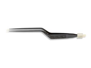 10" (25.4cm) Narrow Line Bayonet Non-Stick Bipolar Forceps, Ins., 0.2mm